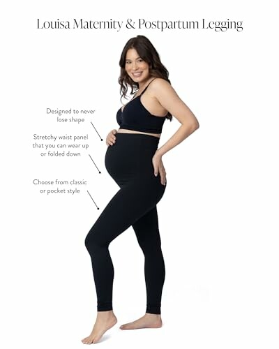 Pregnant woman wearing Louisa Maternity & Postpartum Legging